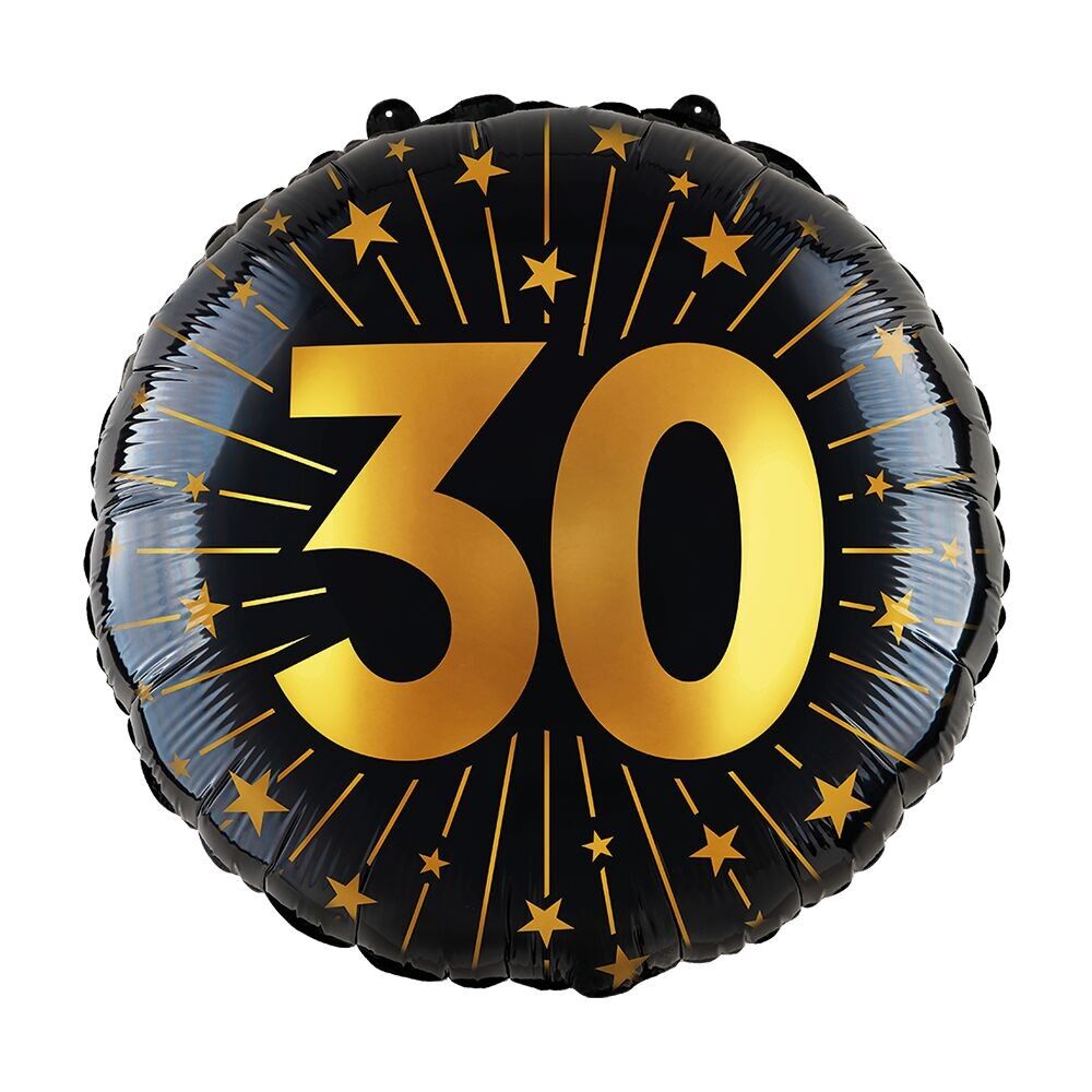 Folienballon 18" - '30' Golden Celebrations