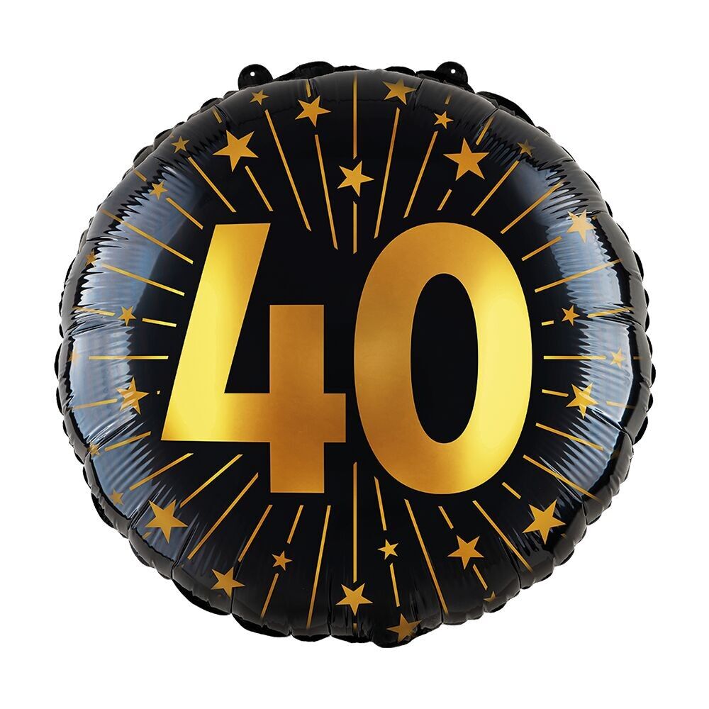 Folienballon 18" - '40' Golden Celebrations