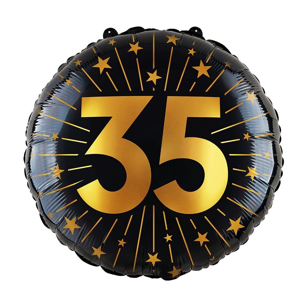Folienballon 18" - '35' Golden Celebrations