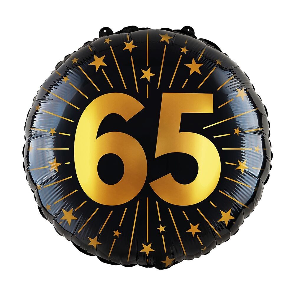 Folienballon 18" - '65' Golden Celebrations