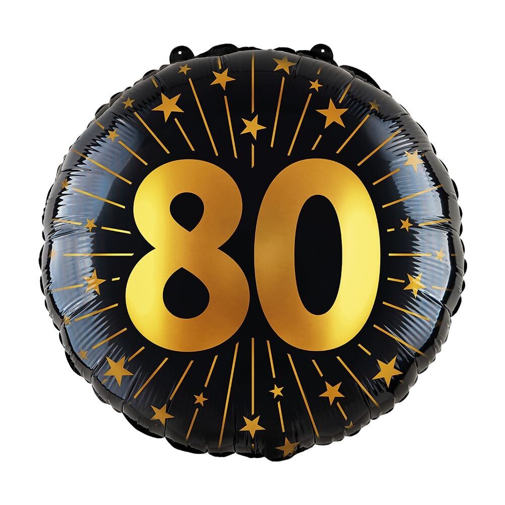 Folienballon 18" - '80' Goldene Feierlichkeiten
