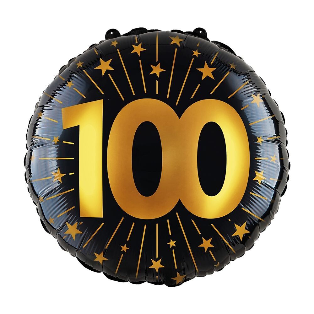 Folienballon 18" - '100' Golden Celebrations