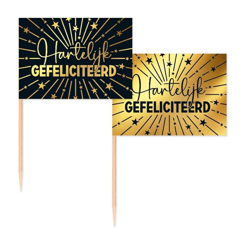 50 choix de drapeaux - Hartelijk Gefeliciteerd Golden Celebrations