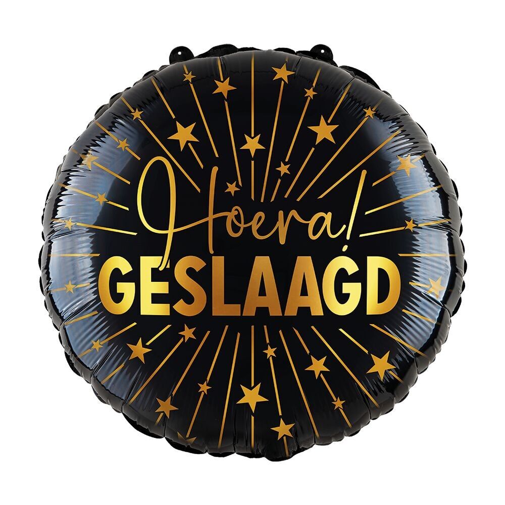 Ballon aluminium 18" - Hoera Geslaagd Golden Celebrations