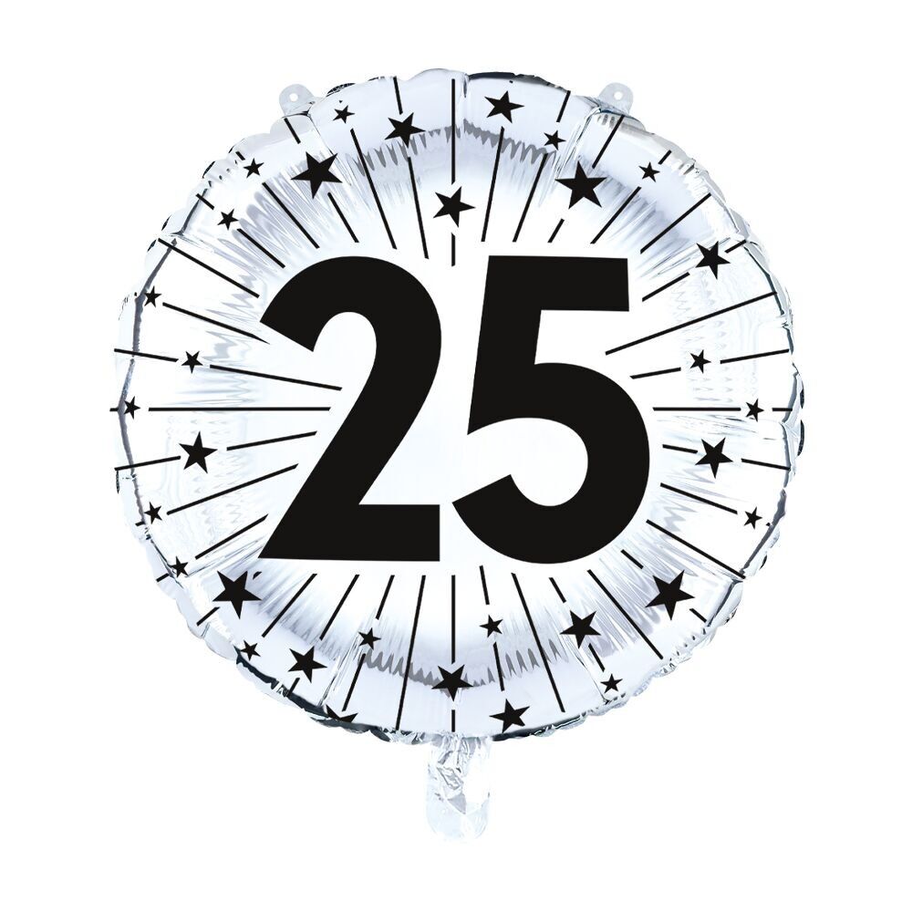 Folienballon 18" - '25' Silber
