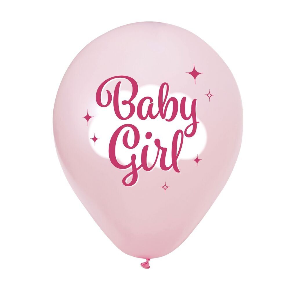 8 globos de látex de 12" de una cara - Niña