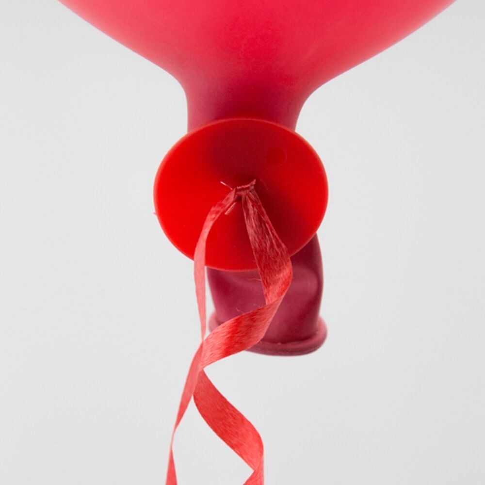 100 Automatische Ballonplomben mit Band rot