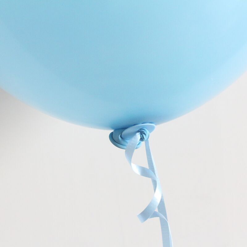 100 sellos automáticos para globos con cinta azul claro
