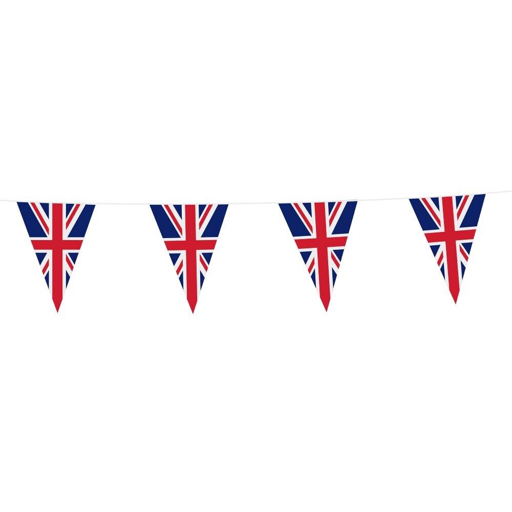 Guirlande PE 10 m, drapeaux Union Jack, dimensions : 20 x 30 cm