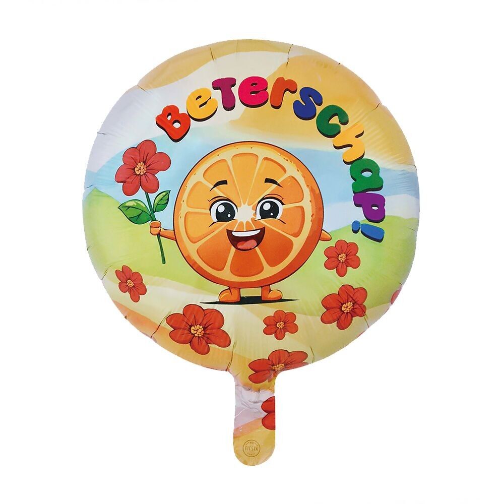Ballon aluminium 18" rond - 'Beterschap! ' 