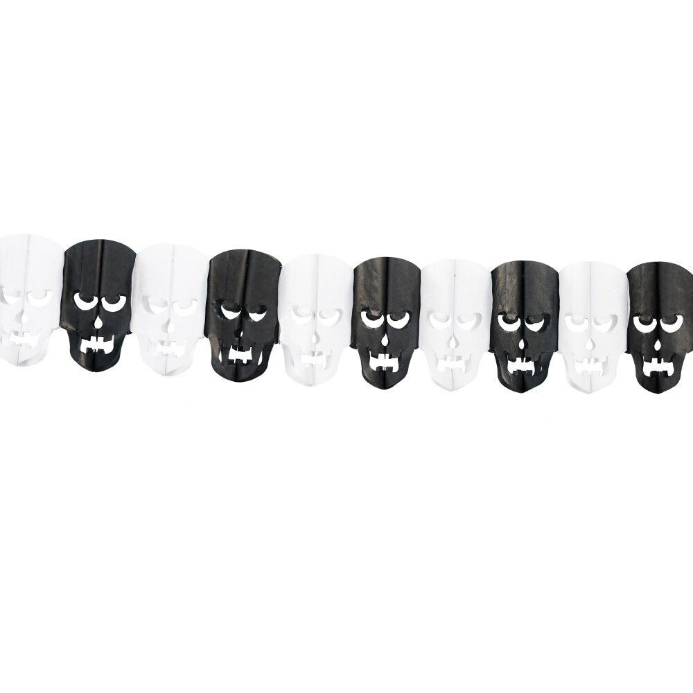 Papiergirlande Totenköpfe 4m