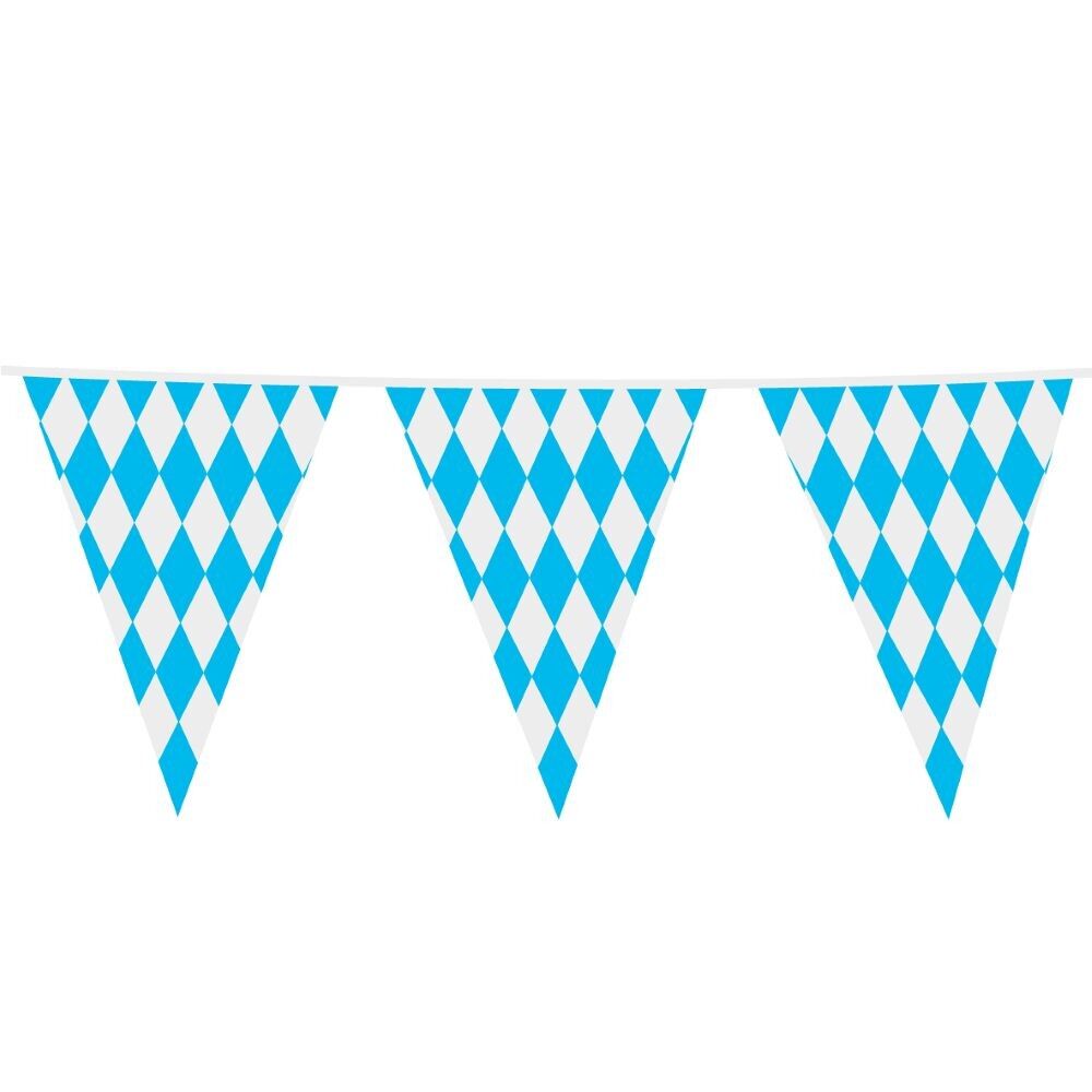 Guirlande géante PE 10m Bavière taille drapeau : 30x45cm