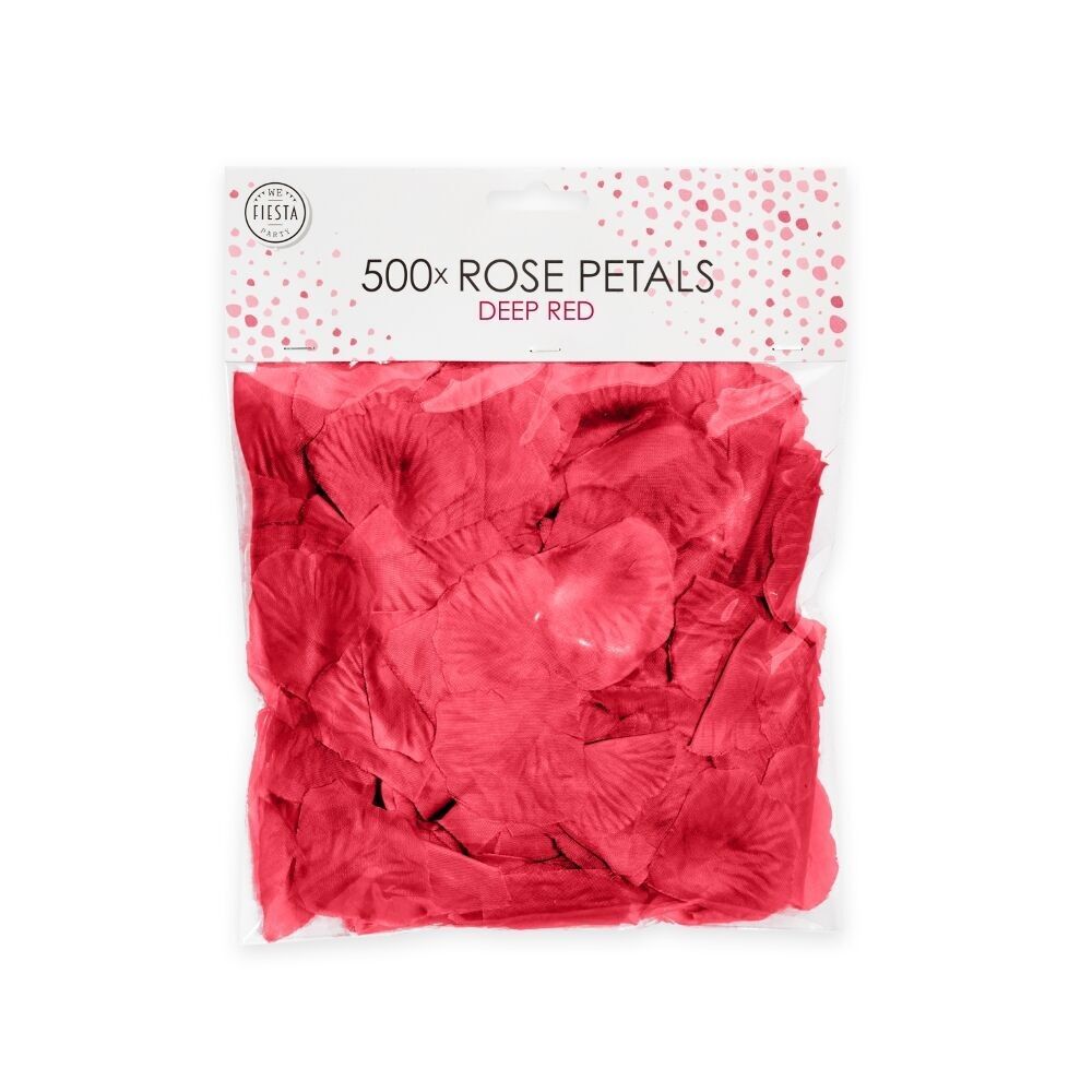 500 pétales de rose rouge foncé