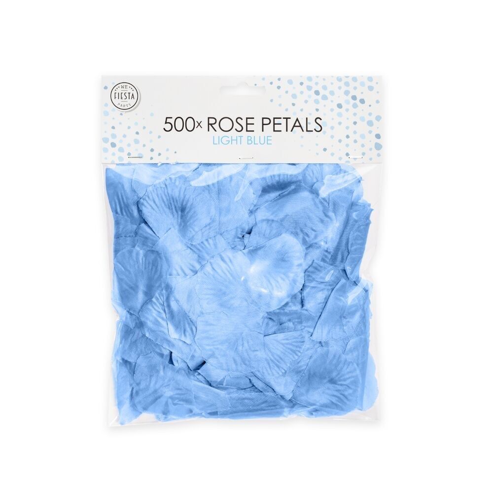 500 pétales de rose bleu clair