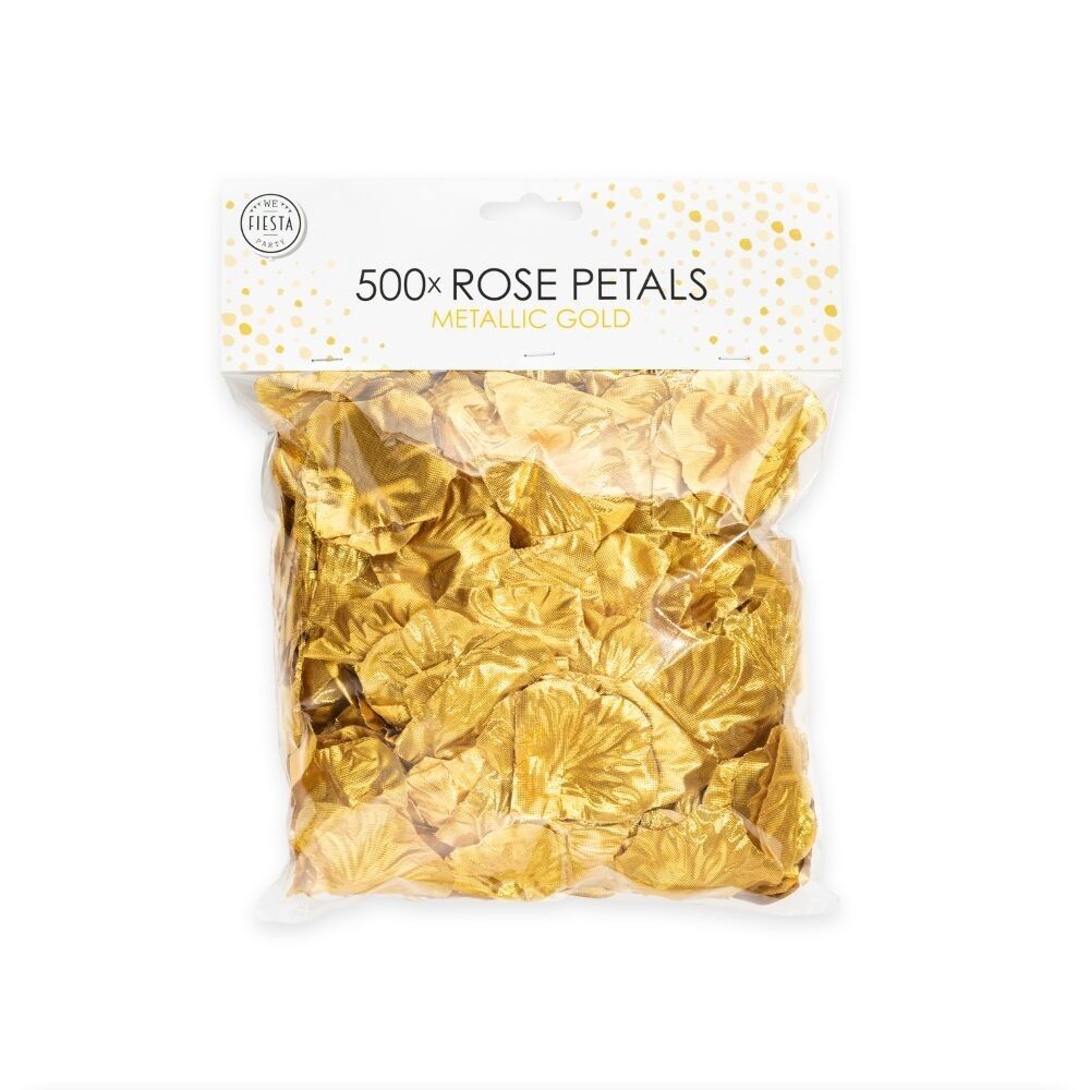 500 pétales de rose métallisés or