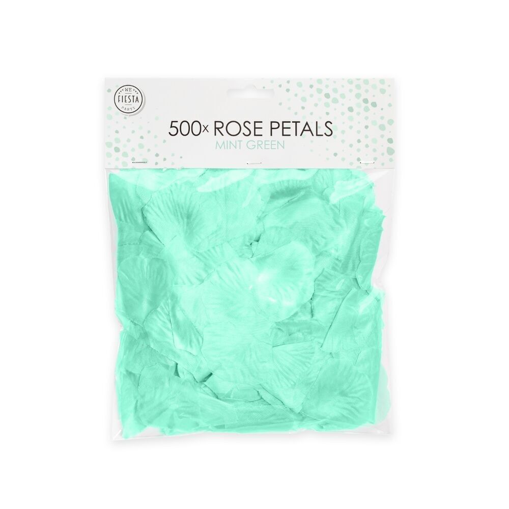 500 pétales de rose vert menthe