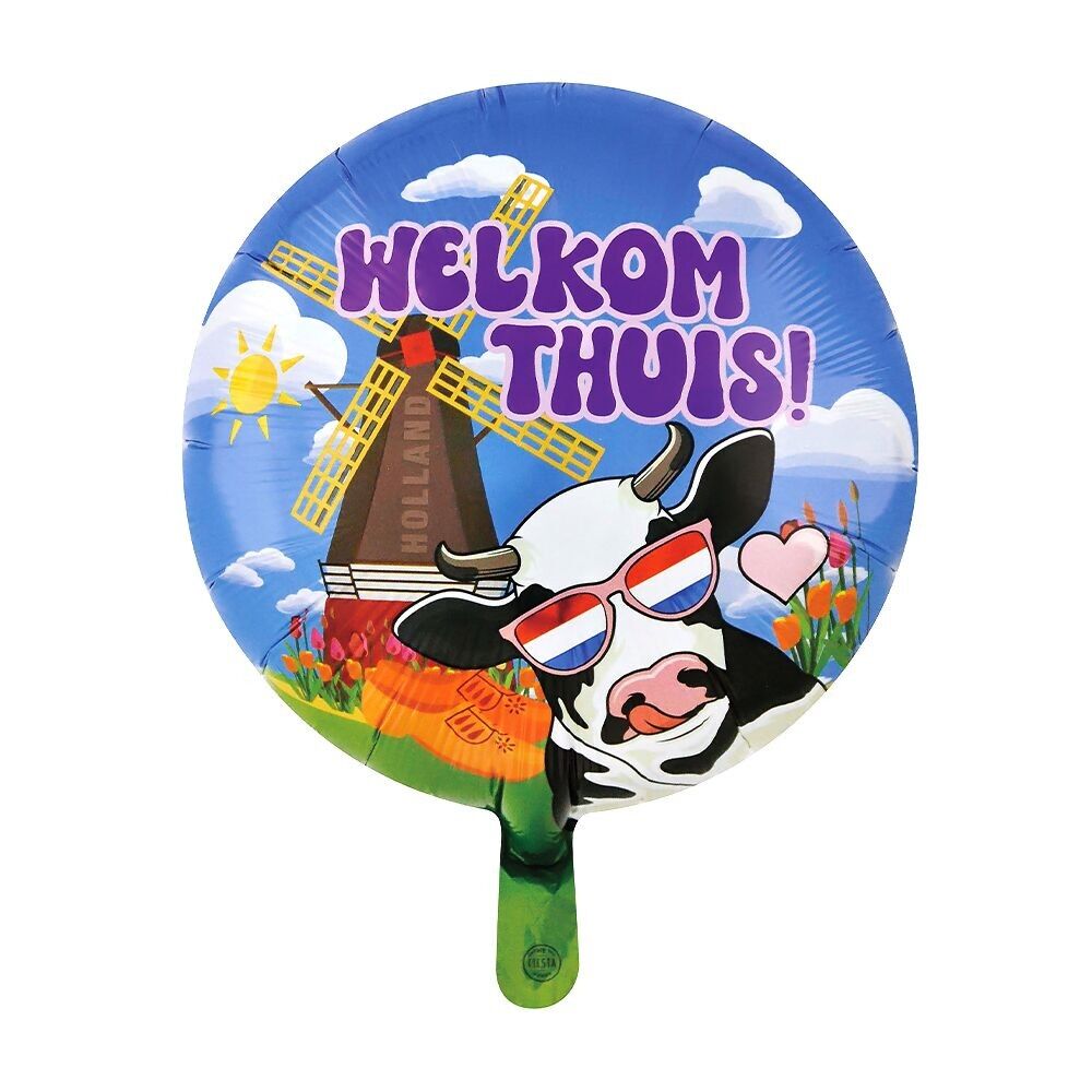 Ballon aluminium XL - 36" rond 'Welkom Thuis'
