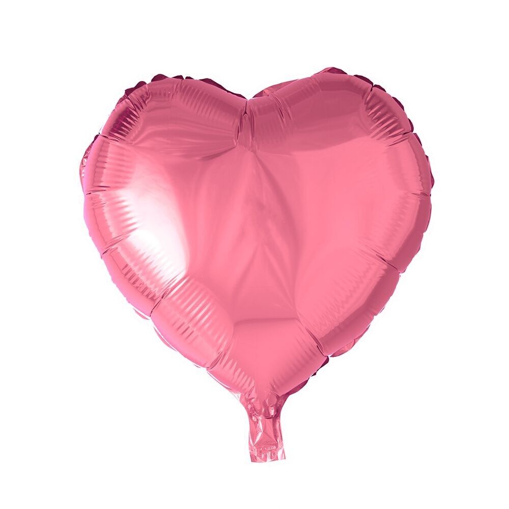 Ballon aluminium forme coeur 18'' rose en vrac