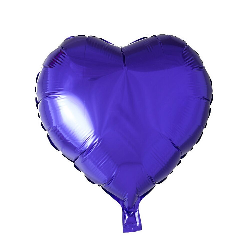 Ballon aluminium forme coeur 18'' violet en vrac
