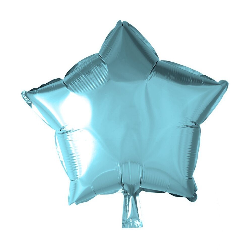 Foilballoon star 18'' bleu clair (glace) en vrac