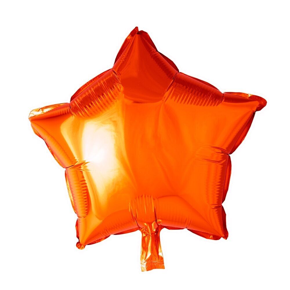 Foilballoon star 18'' orange en vrac