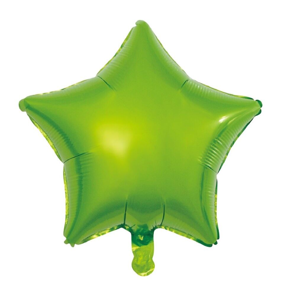 Ballon aluminium étoile 18'' vert clair en vrac