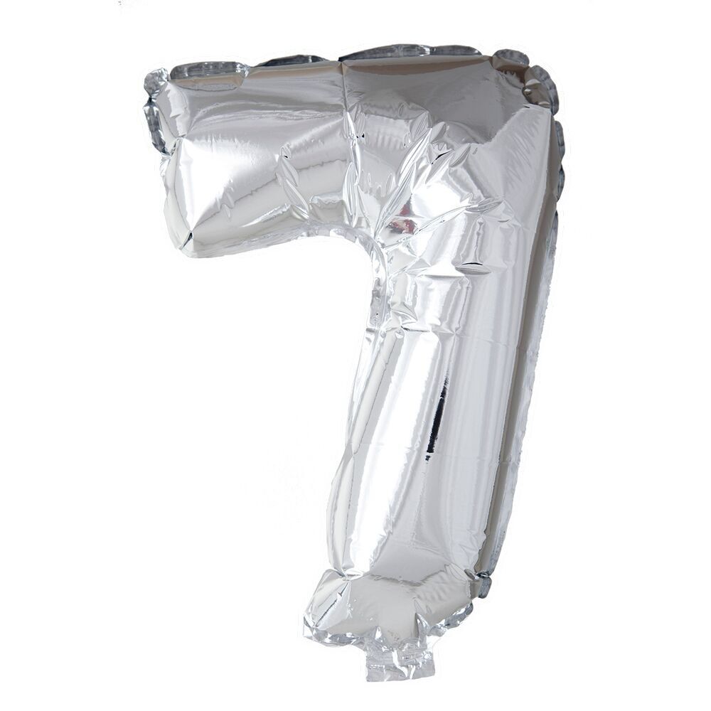 Folienballon 40'' Nr. 7 silber