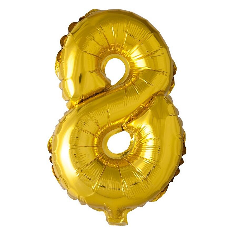 Folienballon 40'' Nr. 8 Gold
