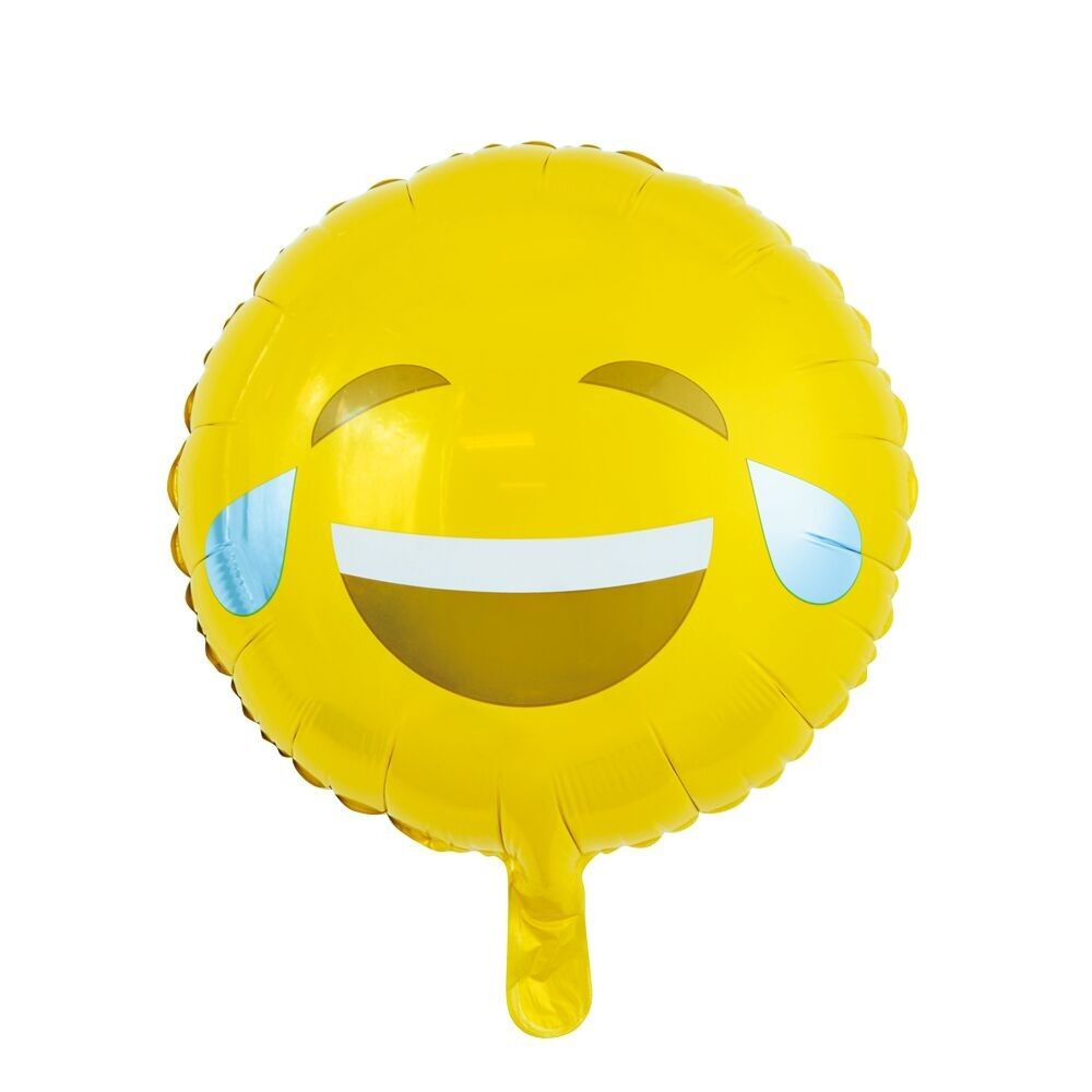 Folienballon rund 18" Emoji Lachen