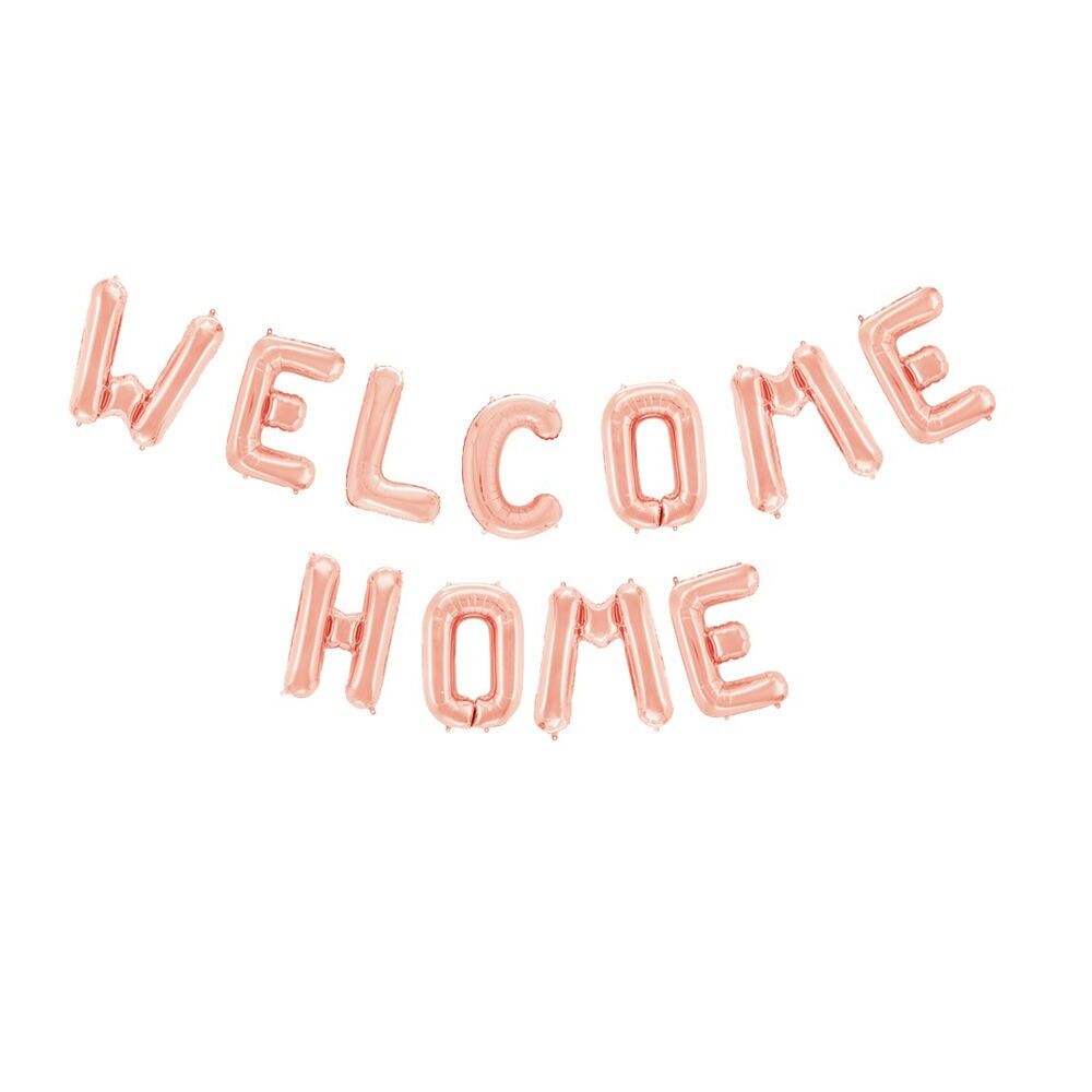 Folienballon Wort 16" 'Welcome Home' Roségold