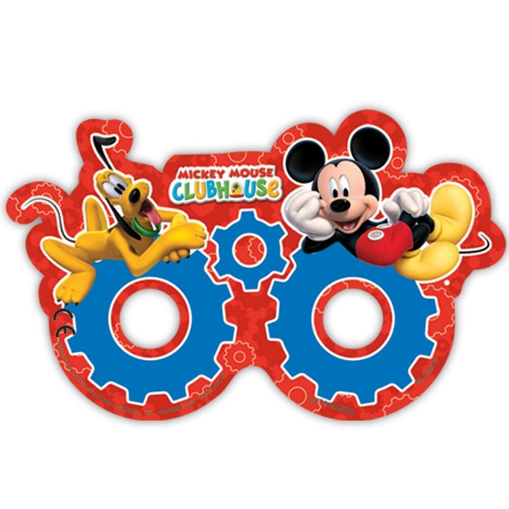 6 gestanzte Masken - Verspielter Mickey