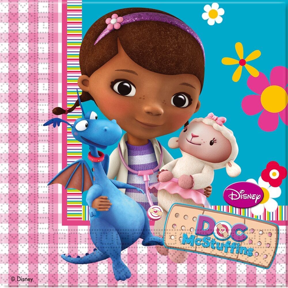 16 2-lagige Papierservietten 33 x 33 m – Doc McStuffins