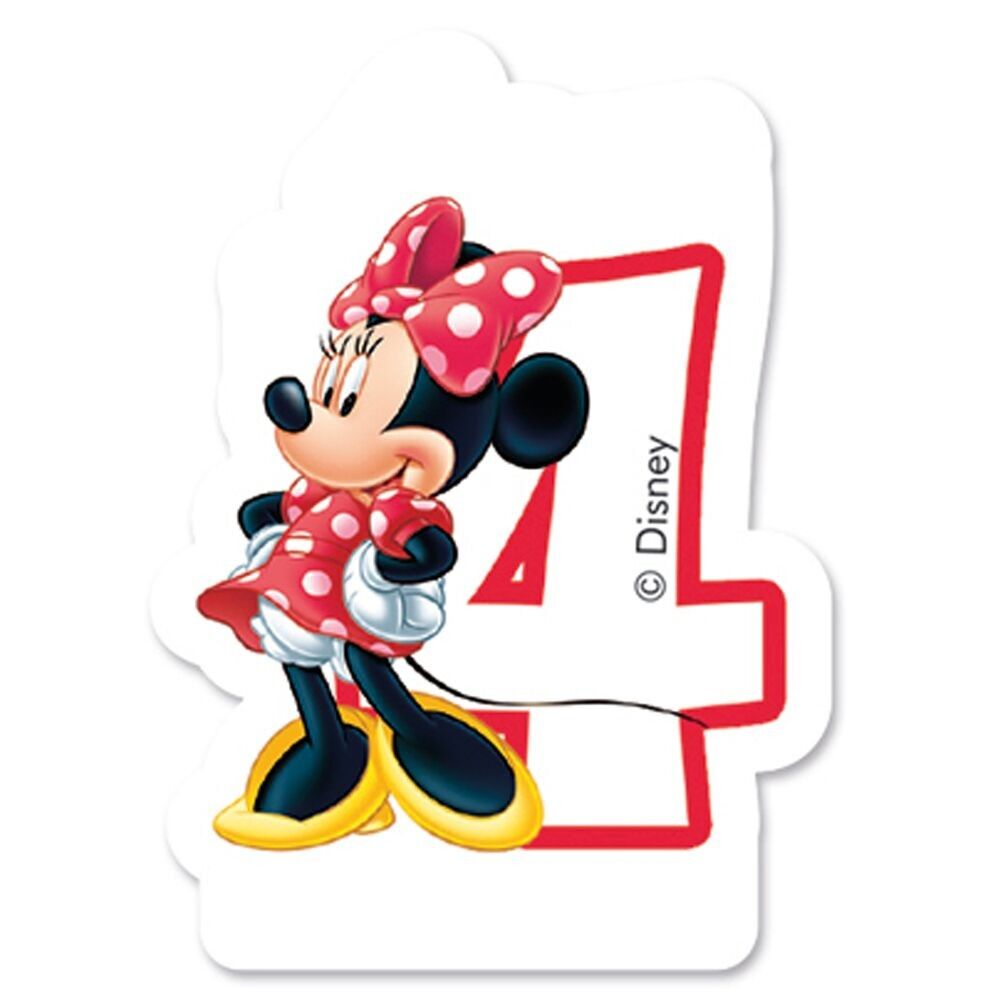 Tortenkerze Geburtstag Nr.4 - Minnie Maus