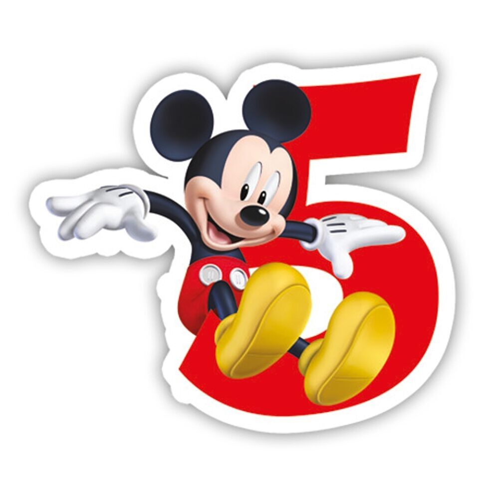 Tortenkerze Geburtstag Nr.5 – Verspielter Mickey