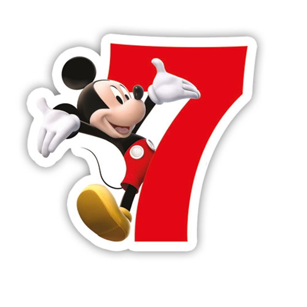 Tortenkerze Geburtstag Nr.7 – Verspielter Mickey