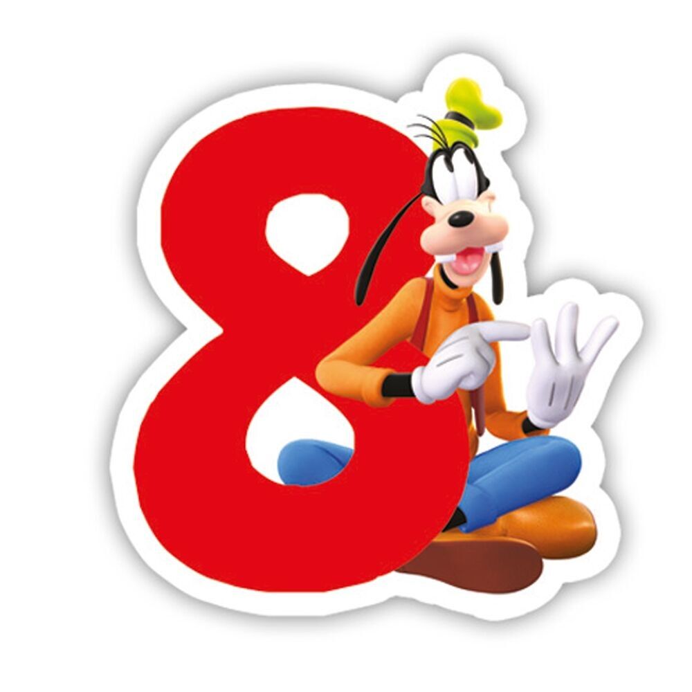 Tortenkerze Geburtstag Nr.8 – Verspielter Mickey