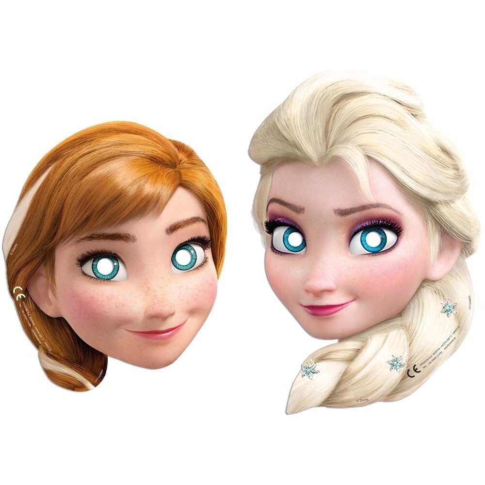 6 Maschere fustellate - Frozen 2 Spirito del vento