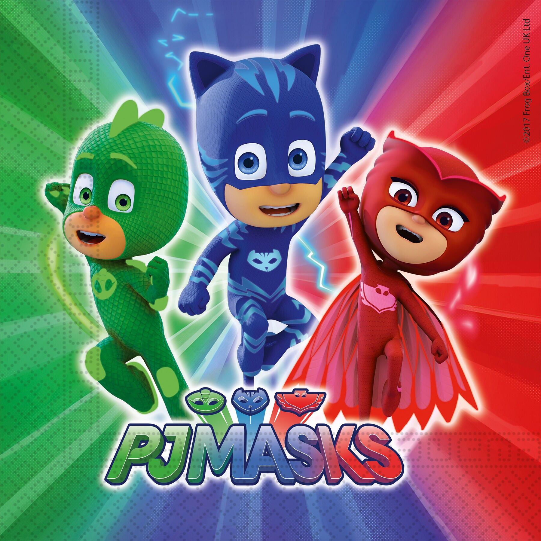 20 tovaglioli di carta a 2 veli 33x33cm - PJ Masks