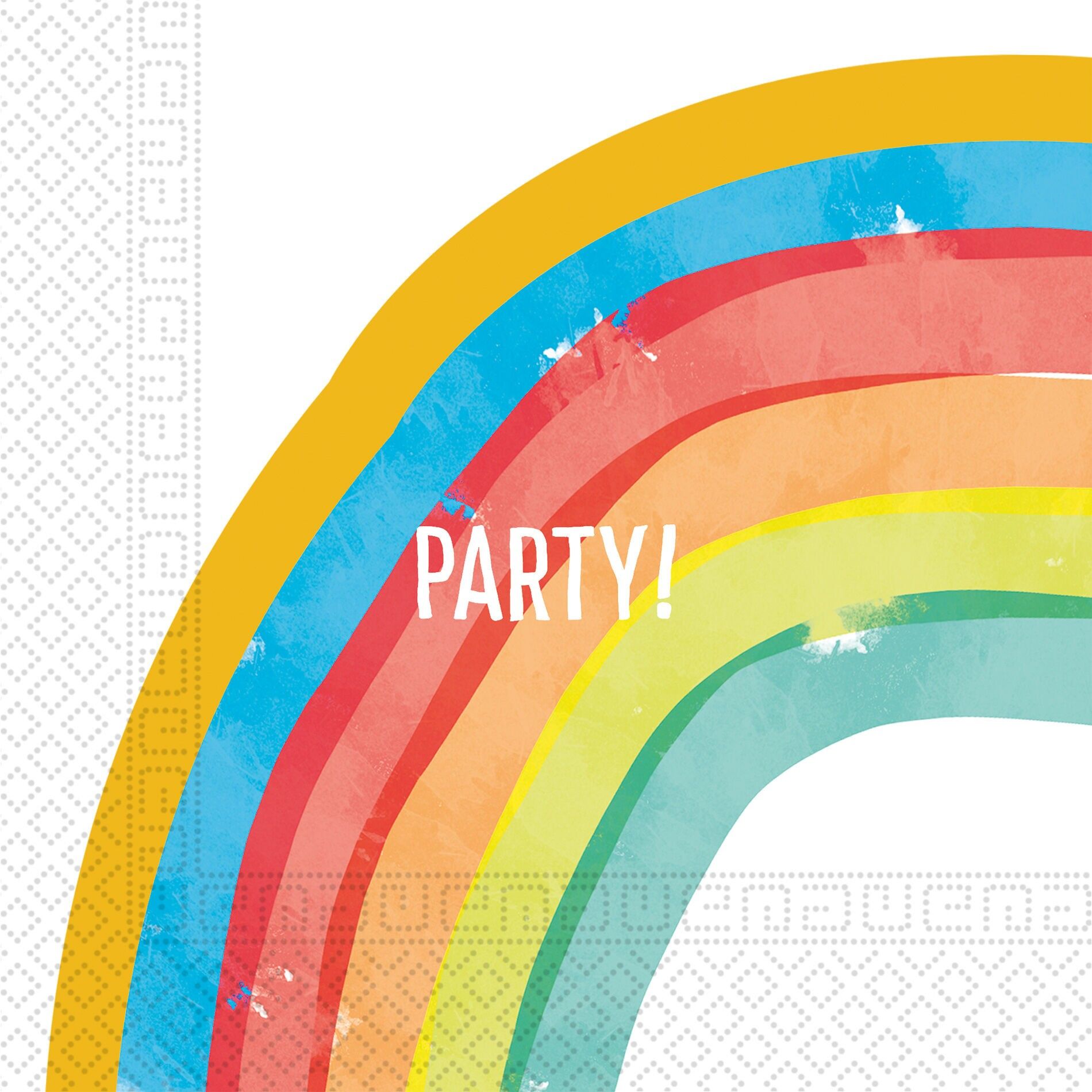 20 tovaglioli di carta a 2 veli 33x33 cm - Rainbow Party
