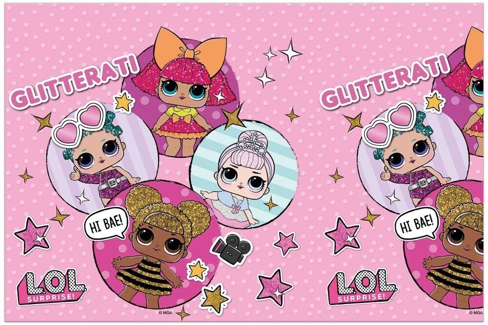 1 Tovaglia di plastica 120x180cm - LOL Glitterati