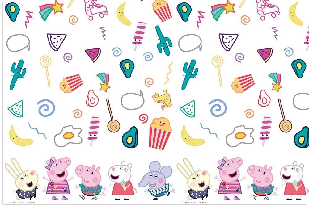 1 Plastiktischdecke 120x180cm - Peppa Pig Messy Play
