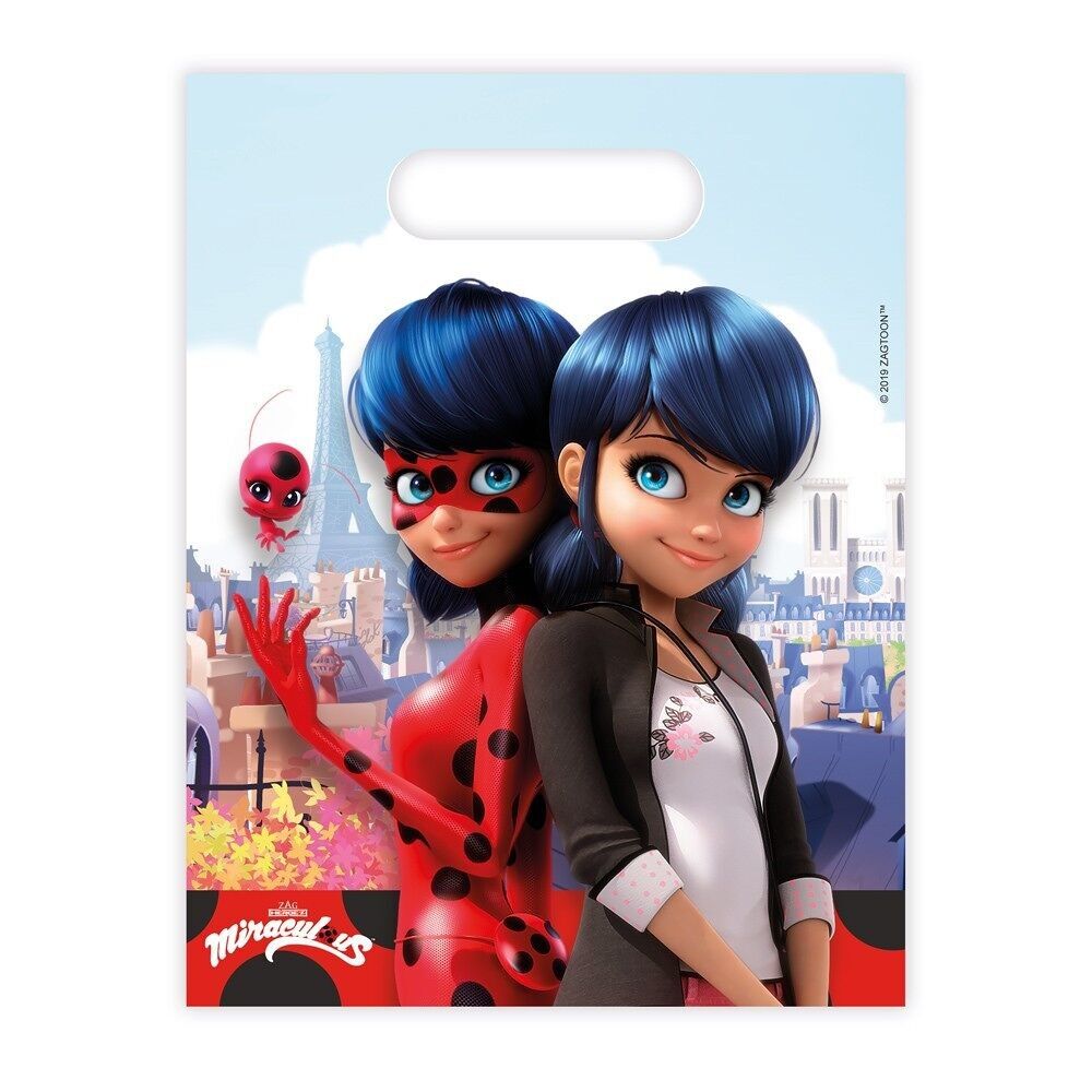 6 Partytüten Miraculous -Ladybug