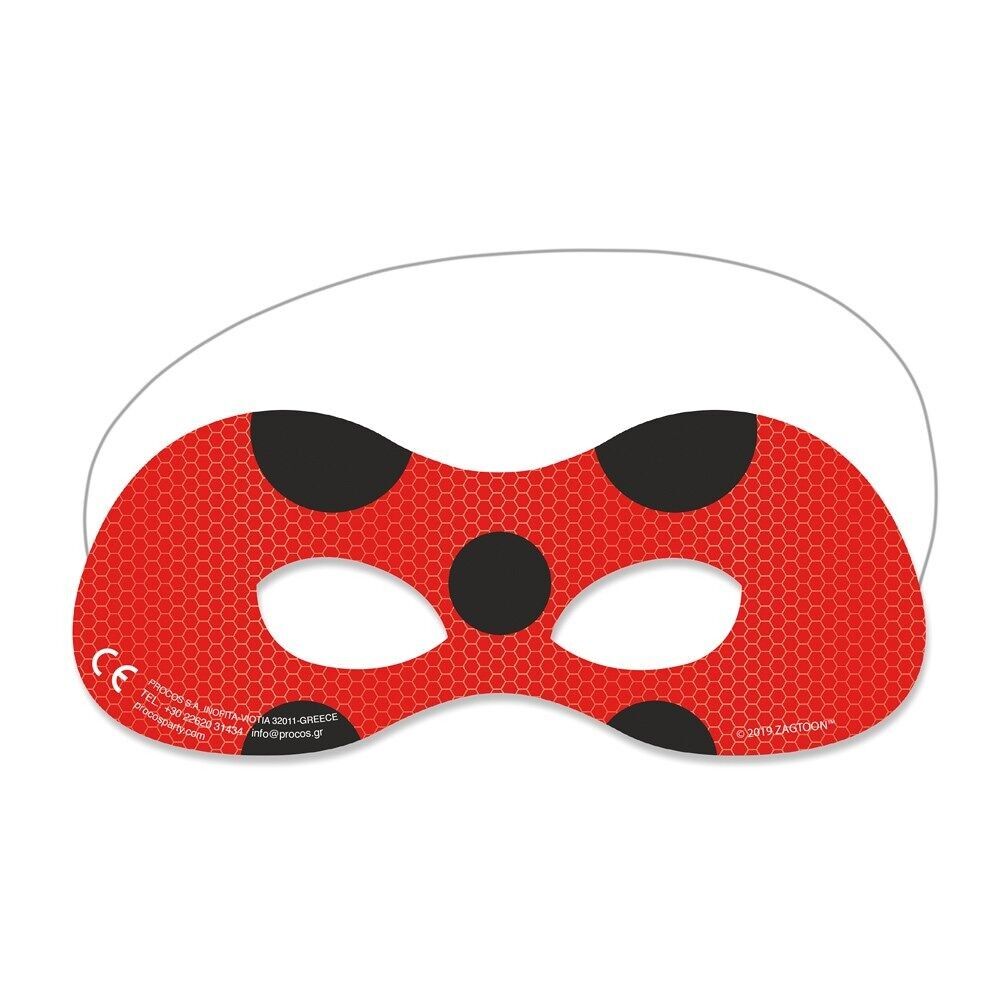 6 gestanzte Masken - Miraculous Ladybug