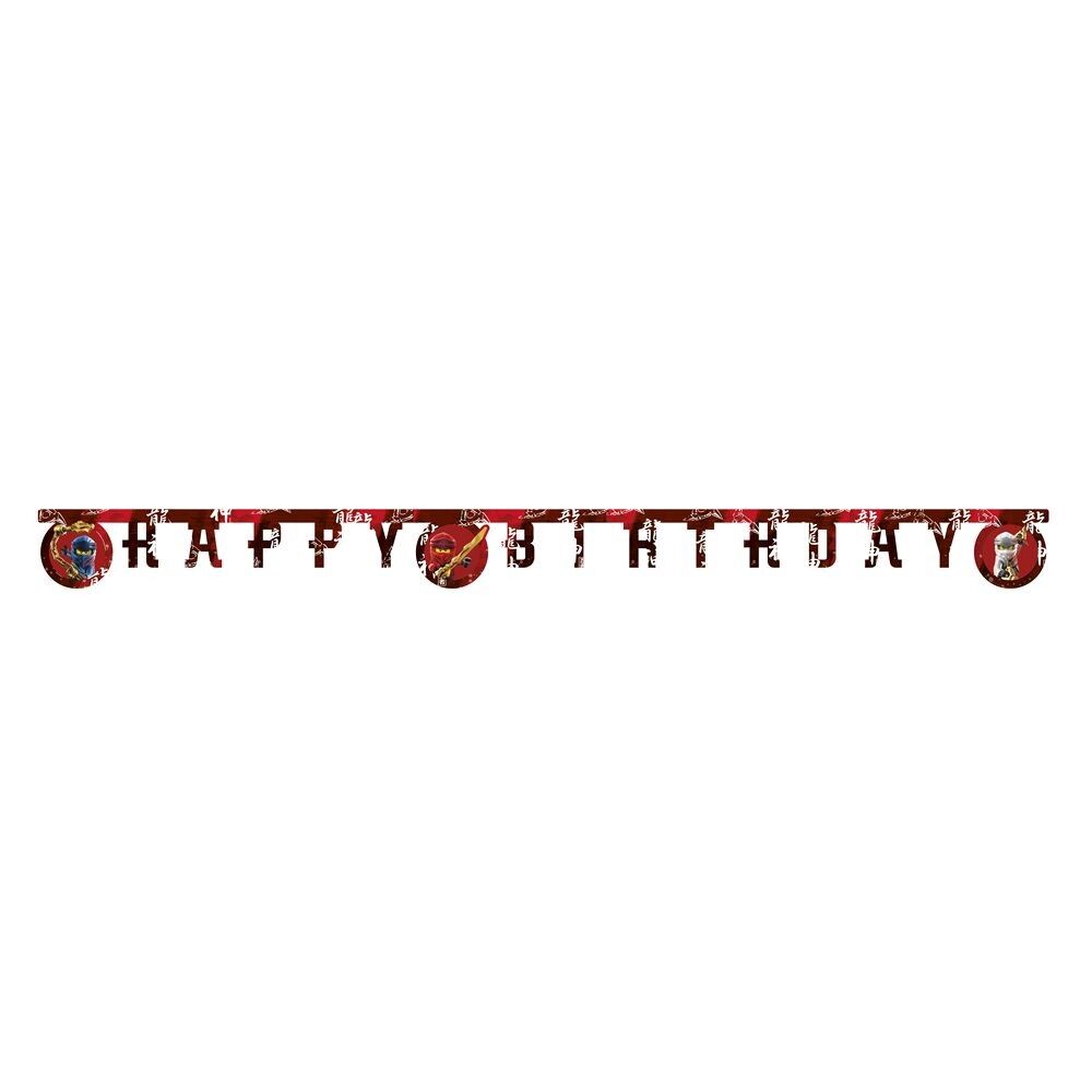 1 gestanztes Happy Birthday-Banner – Lego Ninjago