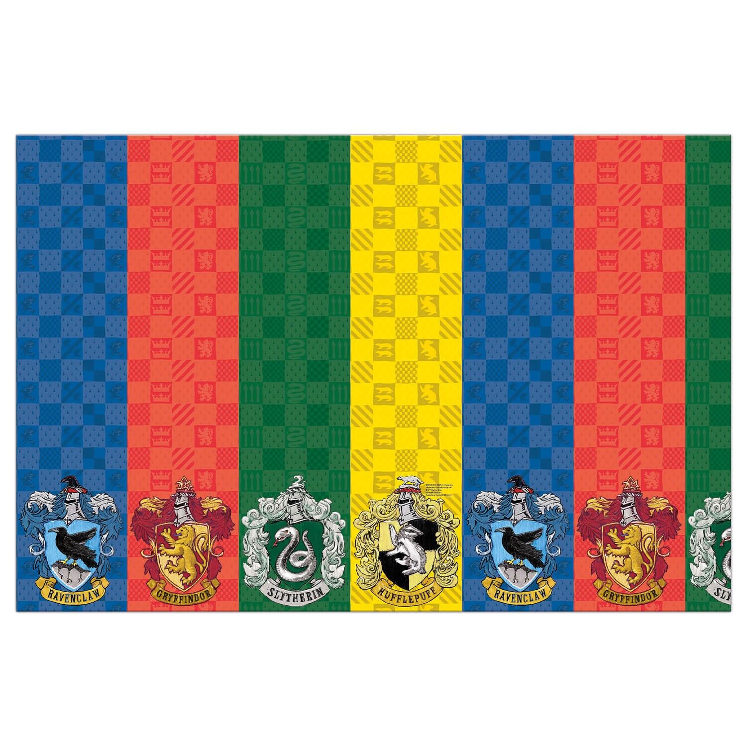 1 Nappe en papier FSC 120x180cm - Maisons de Poudlard Harry Potter Maisons de Poudlard