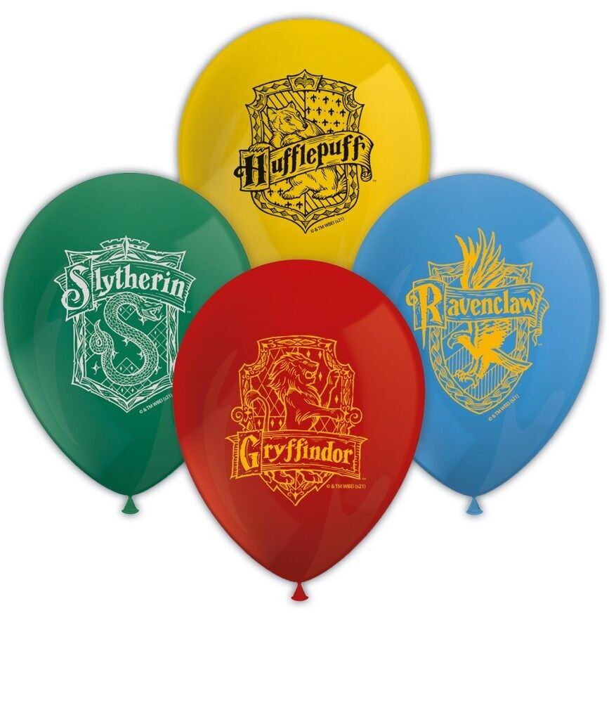 8 palloncini stampati Harry Potter Case di Hogwarts