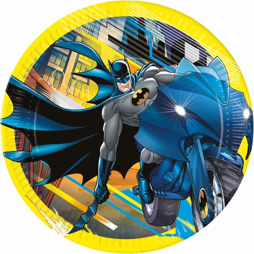 8 grandes assiettes en carton de 23 cm - Batman Rogue Rage