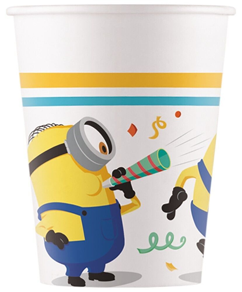 8 gobelets en carton 200 ml FSC (WM) - Les Minions : L'Ascension de Gru