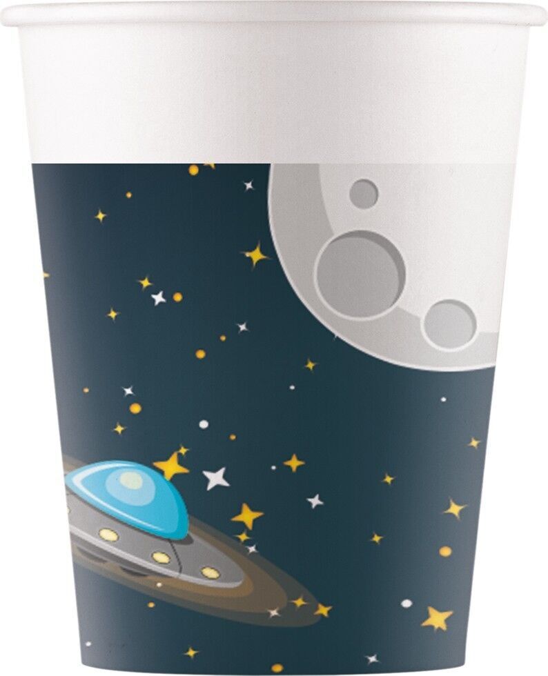 8 Bicchieri di carta 200 ml FSC - Rocket Space