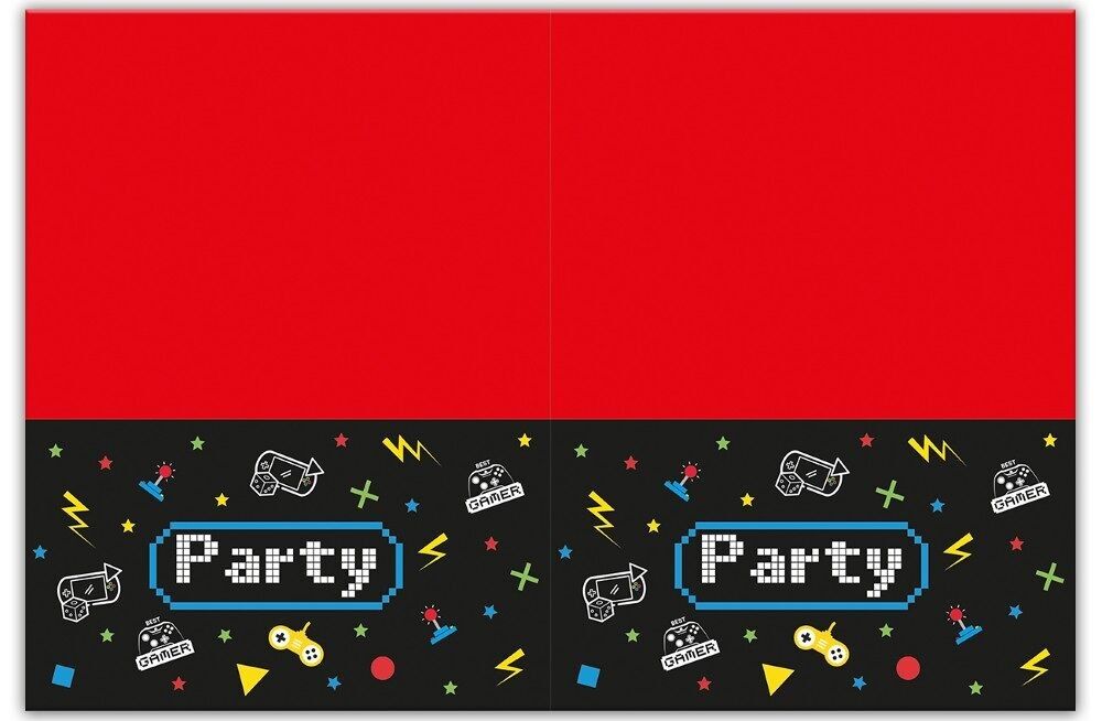 1 Plastik-Tischdecke 120x180cm - Gaming Party